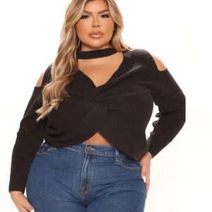 Knot Yours sweater size 1X Black